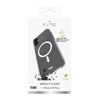 Etui silikonowe do iPhone 16 Plus Impact Clear D3O MagSafe - przezroczyste PURO