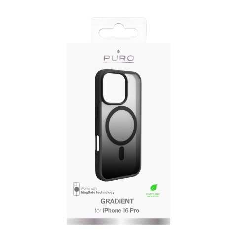 Etui silikonowe do iPhone 16 Pro Gradient MagSafe - czarne PURO