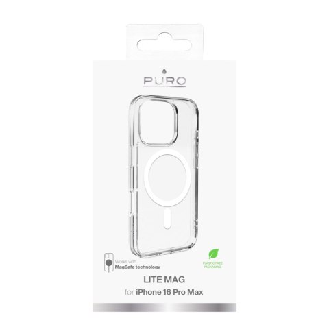 Etui silikonowe do iPhone 16 Pro Max Mag MagSafe - przezroczyste PURO
