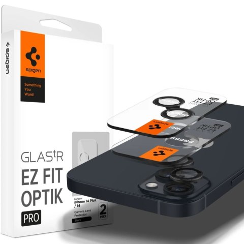 Osłona aparatu na iPhone 14 / Plus / 15 / Plus czarna - 2 szt. SPIGEN