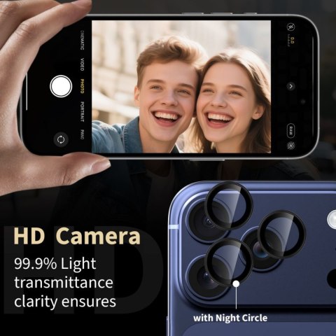 Osłona aparatu na iPhone 14 Pro / Max / 15 Pro / Max / 16 Pro / Max / 17 Pro / Max - przezroczysta Tech-Protect