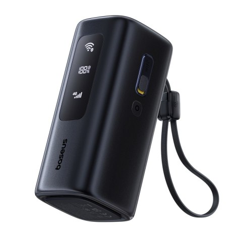 Powerbank 20000mAh USB-A USB-C z funkcją Wi-Fi 67W - czarny BASEUS