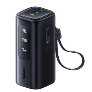 Powerbank 20000mAh USB-A USB-C z funkcją Wi-Fi 67W - czarny BASEUS
