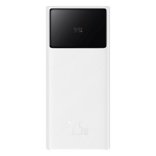 Powerbank 20000mAh USB-A USB-C z wyświetlaczem kablem 22.5W - biały BASEUS