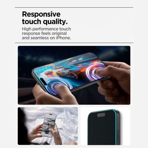 Szkło hartowane na iPhone 17 Pro z aplikatorem - 3 szt. SPIGEN