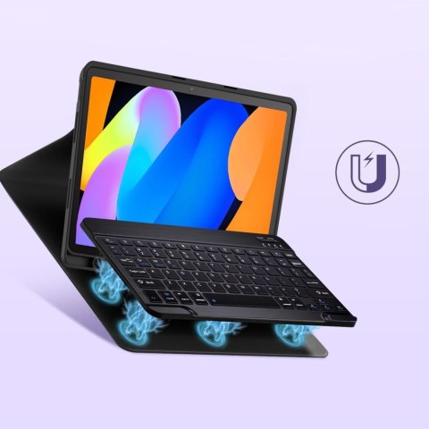 Etui z klawiaturą na Lenovo Idea Tab 11.0 TB-336 - czarne Tech-Protect