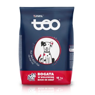 TEO bogata w wołowinę Karma sucha dla psa 15kg