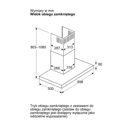 Okap DWB95CC60 Serie 2 90 czarny