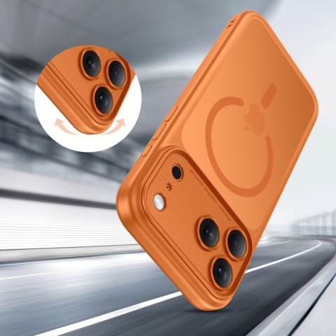 Etui pokrowiec na iPhone 17 Pro Magpeak MagSafe CC - pomarańczowy Tech-Protect