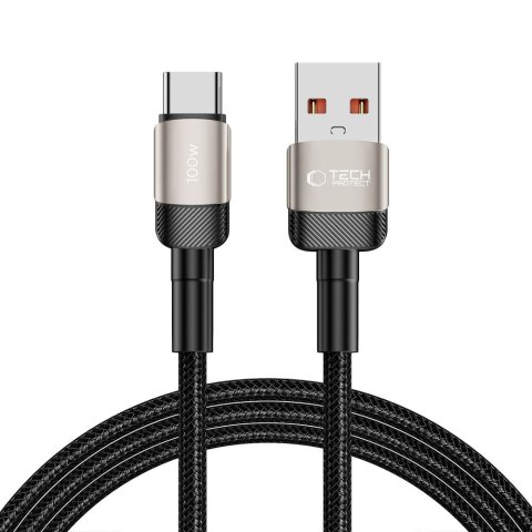 Kabel przewód USB-C - USB-A UltraBoost Evo 100W 5A 2m - tytanowy Tech-Protect