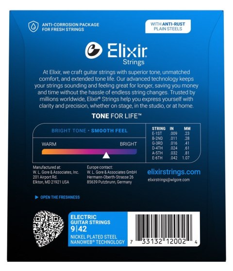 Elixir 12002 Super Light (09-42) NW - Struny do gitary elektrycznej