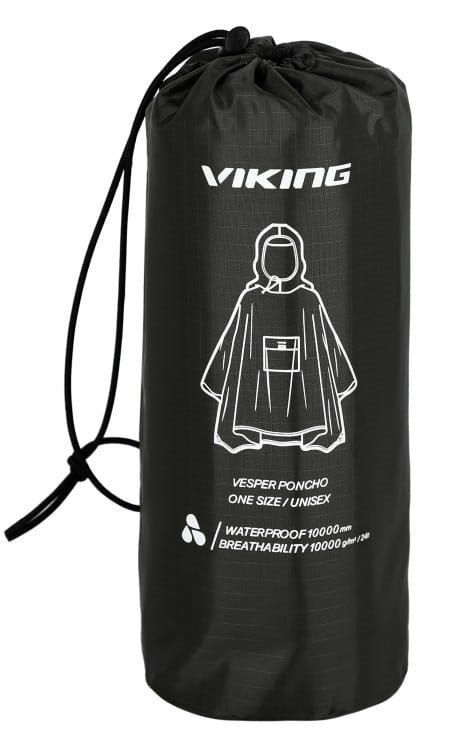 Poncho przeciwdeszczowe VIKING Vesper 117cm, czarne