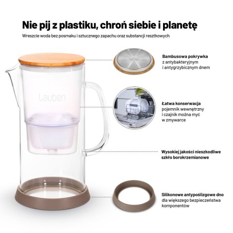 Dzbanek filtrujący Lauben Glass Water Filter Jug 32GW