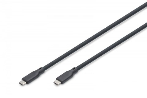 Kabel połączeniowy silikonowy USB-C-USB-C | USB 4 ver.2.0 80Gbps | 8K@60Hz | PD 3.1 240W| 0,5m | czarny
