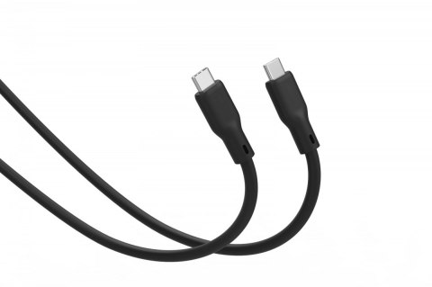 Kabel połączeniowy silikonowy USB-C-USB-C | USB 4 ver.2.0 80Gbps | 8K@60Hz | PD 3.1 240W| 0,5m | czarny