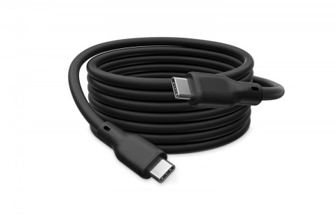 Kabel połączeniowy silikonowy USB-C-USB-C | USB 4 ver.2.0 80Gbps | 8K@60Hz | PD 3.1 240W| 1,0m | czarny