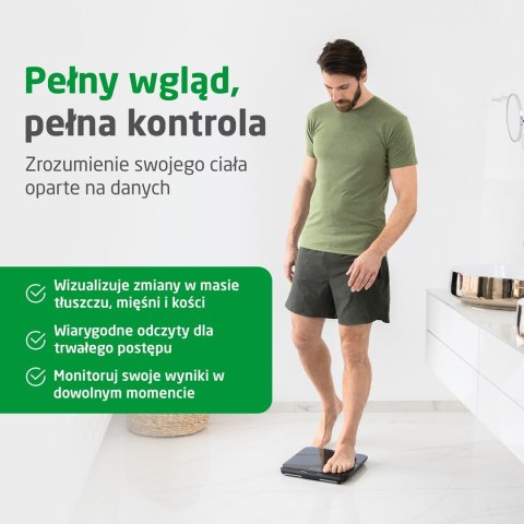 Holistyczna 8-punktowa waga analityczna Medisana BS 850 do 180 kg |VitaDock | pomiar całego ciała | antracytowy