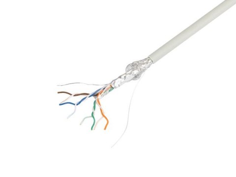 Kabel LAN SFTP kat.5e 305m drut CU LSZH CRP+FLUKE PASSED szary