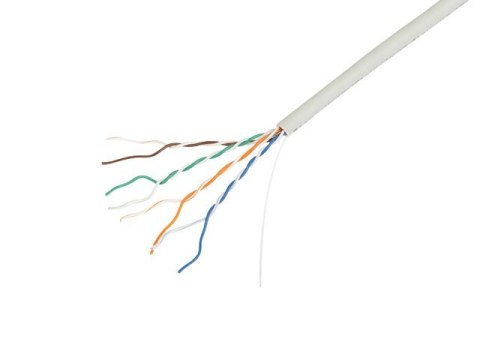 Kabel LAN UTP kat.5e 305m drut CU LSZH CPR+FLUKE PASSED szary