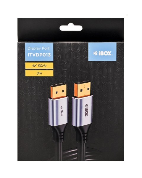 Kabel DisplayPort 4k60Hz złota wtyczka 3m