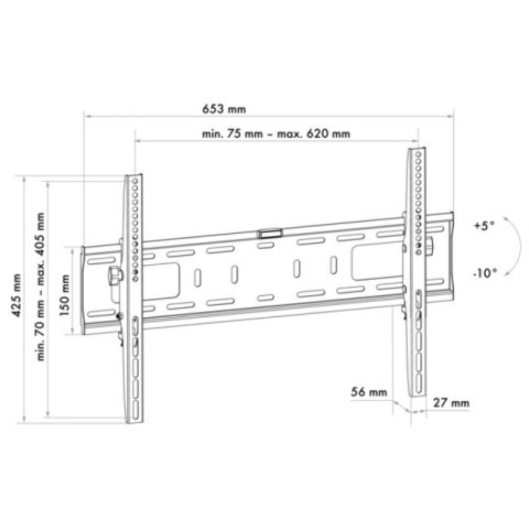 Uchwyt ścienny uchylny do telewizora 37-70" Schwaiger TILT 3 (LWHT7050 513)