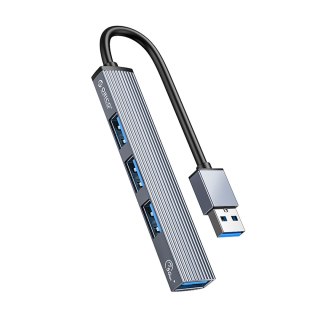 Hub AH-A13 stacja dokująca rozdzielacz USB-A - szary