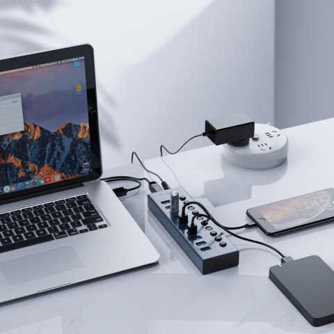 Hub BT2U3-16AB z włącznikami 16x USB-A - szary ORICO