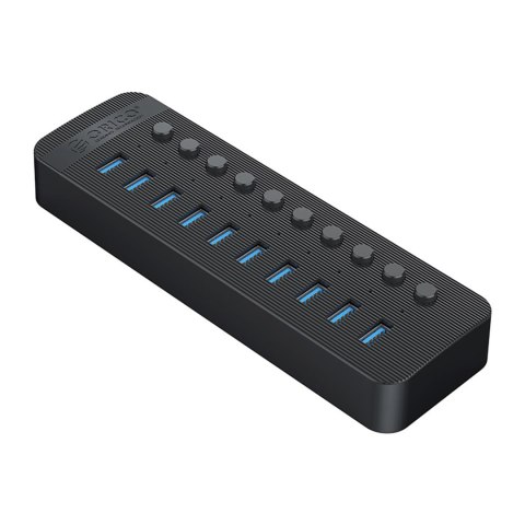 Hub CT2U3-10AB z włącznikami 10x USB-A - czarny ORICO