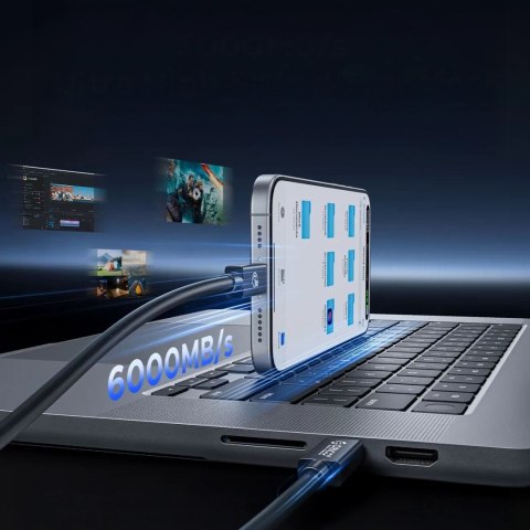 Kabel przewód USB-C USB4 Thunderbolt5 80Gbps 240W 1m - czarny ORICO