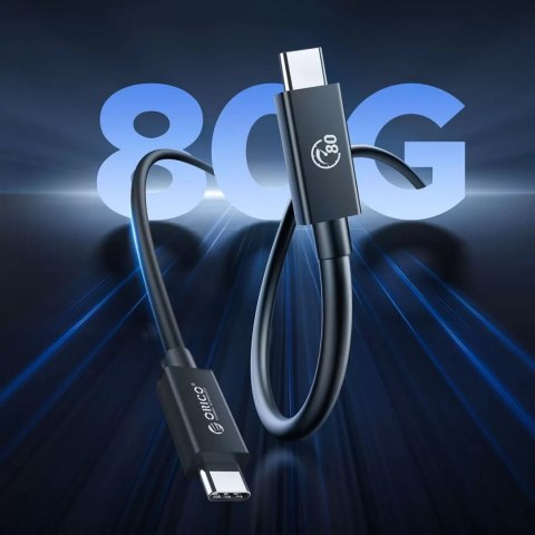 Kabel przewód USB-C USB4 Thunderbolt5 80Gbps 240W 2m - czarny ORICO