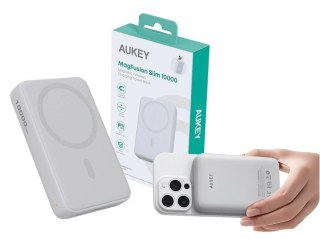 PB-MS04 White Qi2 MagSafe PowerBank 10000mAh 20W PD AUKEY