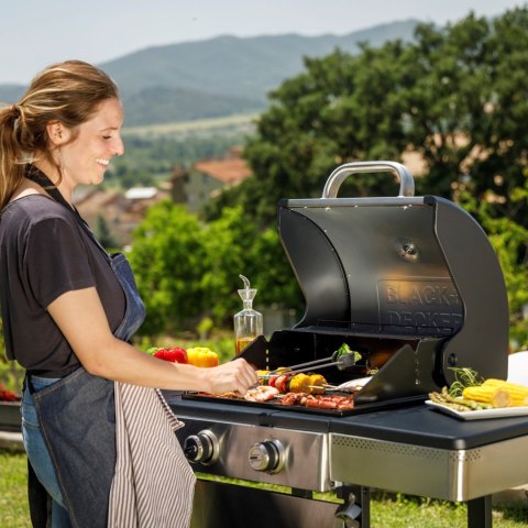 Grill gazowy Black+Decker BXOG7200E 2 palniki x 3.6 kW | pow.grilla 500 x 415 mm | 1185 x 1160 x 580 mm