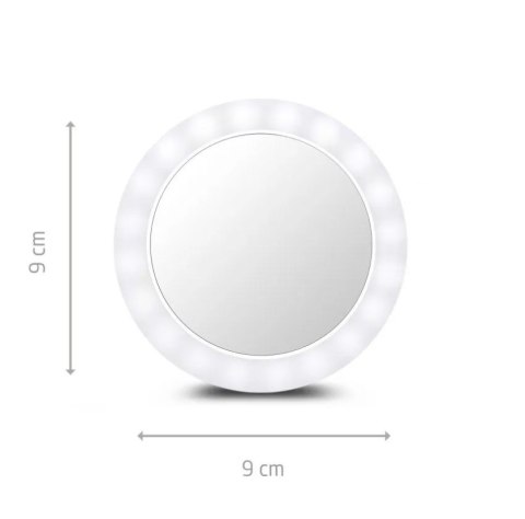 Lusterko kosmetyczne Ecomed by Medisana CM-20E z podświetleniem do selfie/blogów 3-krotne powiększenie | średnica 9 cm