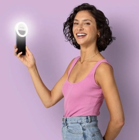 Lusterko kosmetyczne Ecomed by Medisana CM-20E z podświetleniem do selfie/blogów 3-krotne powiększenie | średnica 9 cm