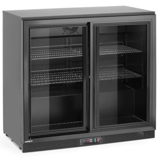 Lodówka chłodziarka barowa z 2 drzwiami suwanymi LED 158 l 160 W 90x52x87 cm