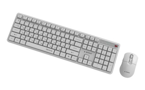 GEMBIRD BEZPRZEWODOWY ZESTAW KLAWIATURY + MYSZ SILENT KEY PRO BUSINESS, BIAŁY, UKŁAD RU