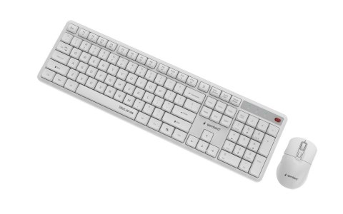 GEMBIRD BEZPRZEWODOWY ZESTAW KLAWIATURY + MYSZ SILENT KEY PRO BUSINESS, BIAŁY, UKŁAD US