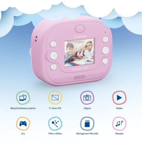 Aparat fotograficzny dla dzieci LAMAX InstaKid2 Play, pink
