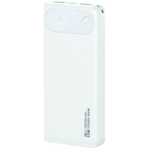 Powerbank PB80 10000mAh 20W PD 2xUSB-A + USB-C biały