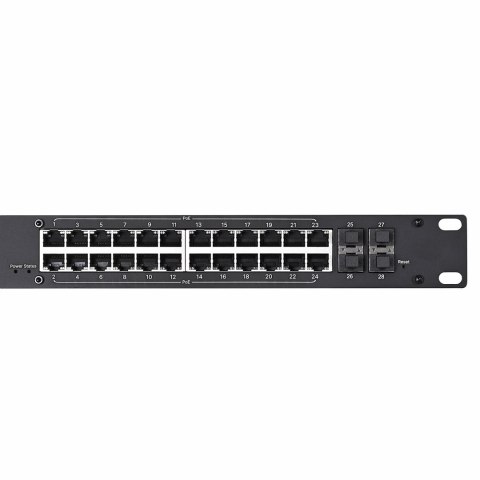 Switch Teltonika SWM282 24p Zarządzany L2+ Gigabit Ethernet (10/100/1000) Obsługa PoE Czarny (OUTLET)