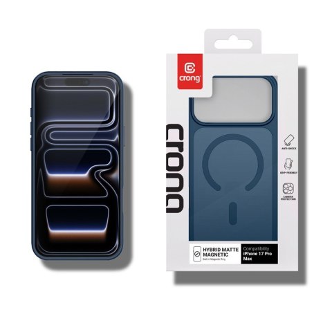 Etui Hybrid Matte Magnetic Etui MagSafe iPhone 17 Pro Max Granatowe