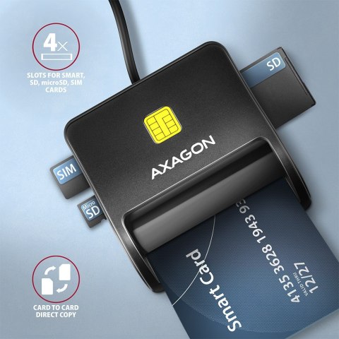 Czytnik kart identyfikacyjnych & SD/microSD/SIM USB CRE-SM3SD