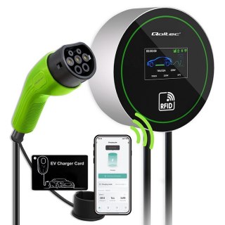 Stacja ładowania EV 2w1 Typ2 | 22kW | Wi-Fi | LCD | 3fazy | Wallbox | Smart life app | RFID | 5m