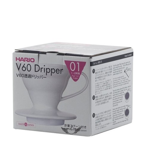 Drip ceramiczny V60-02 HARIO biały