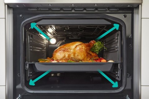 Kuchnia elektryczna GORENJE GECS6B70CLI Retro 60 cm | ExtraSteam | AirFry | FrozenBake | kremowy