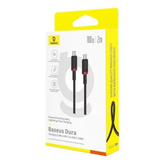Kabel Baseus Dura Typ C-Typ C 100W 2m (czerwono-czarny)
