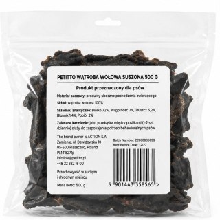 PETITTO Wątroba wołowa suszona 500g