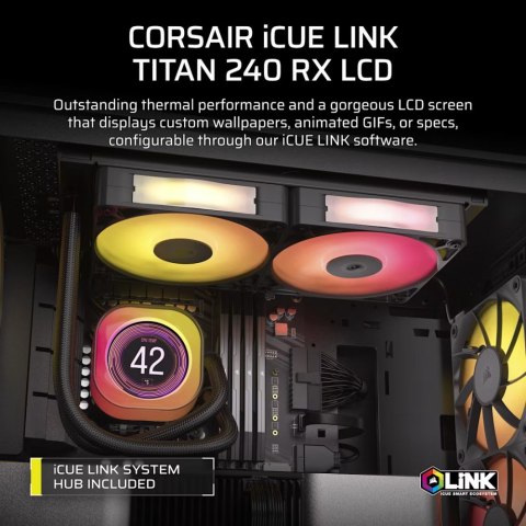 Chłodzenie procesora iCUE LINK TITAN 240 RX RGB AIO 240mm