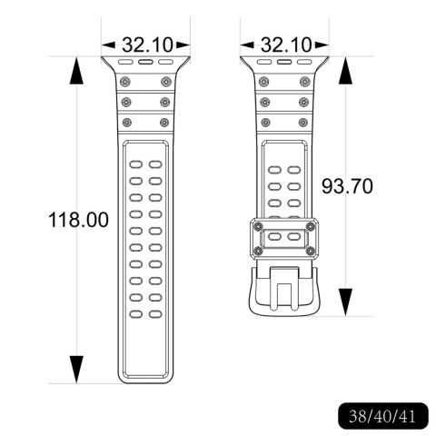 Pasek elastyczny do Apple Watch 38 / 40 / 41 mm - zielony