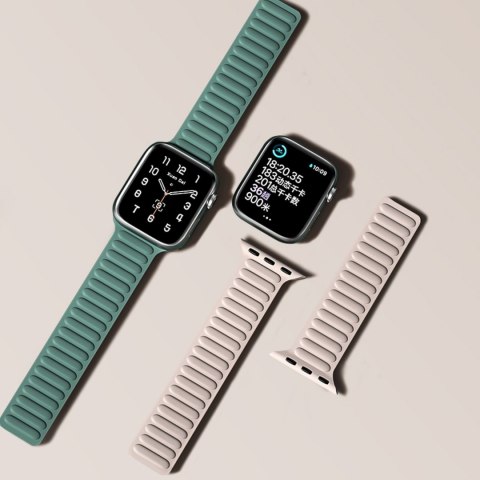 Pasek magnetyczny opaska bransoleta do Apple Watch 41 mm - czerwony